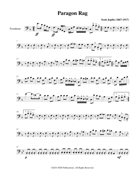Paragon Rag: Classic Ragtime for Brass (Trombone)