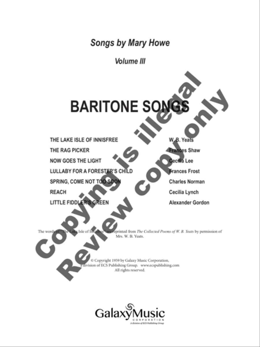 Baritone Songs Baritone Voice scores gallery preview page 18