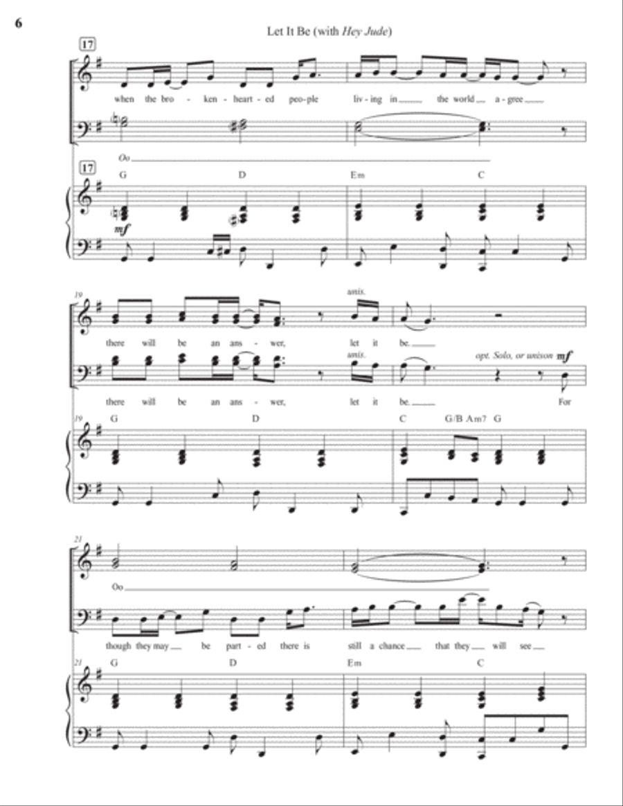 Let It Be 4-Part scores gallery preview page 6