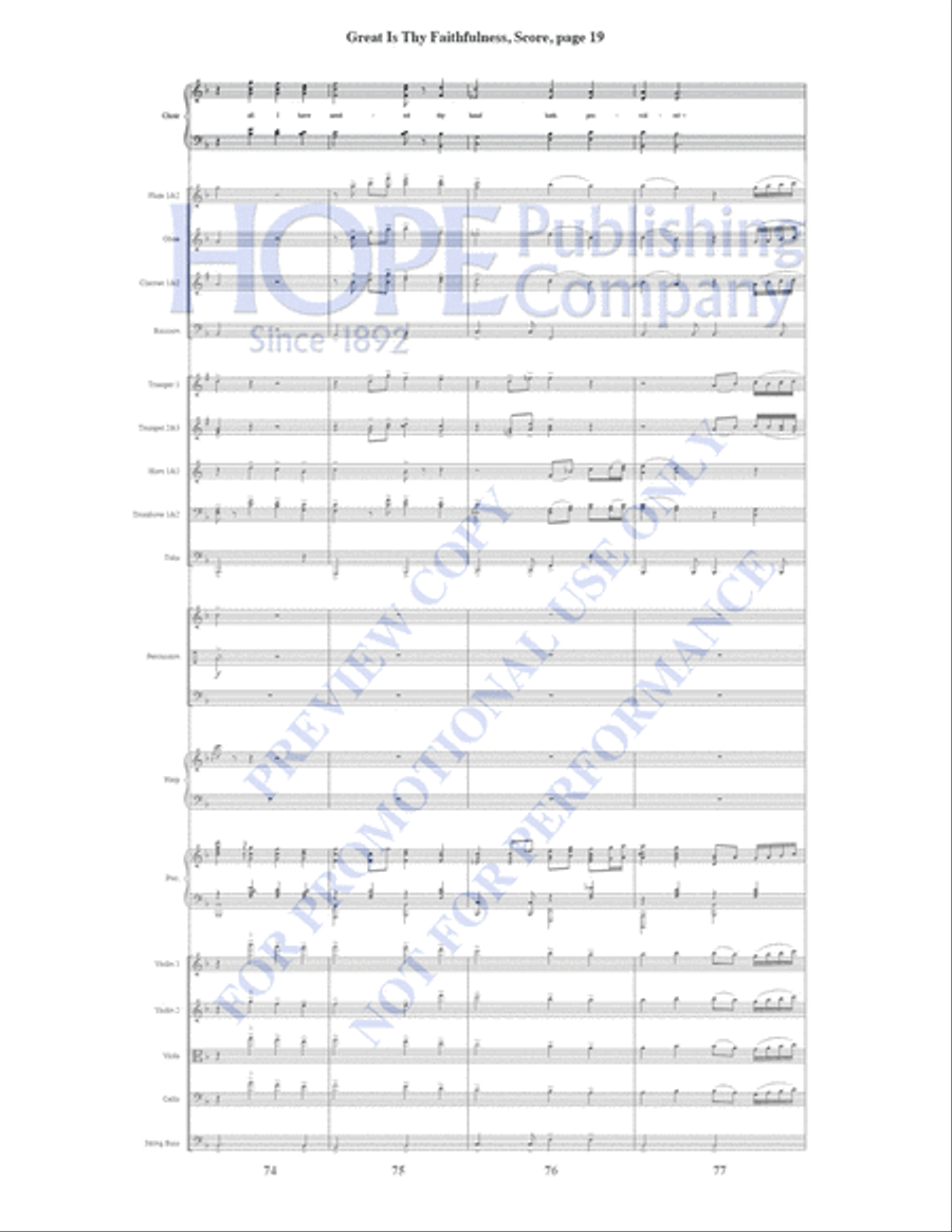 Great Is Thy Faithfulness Piano Accompaniment scores gallery preview page 20