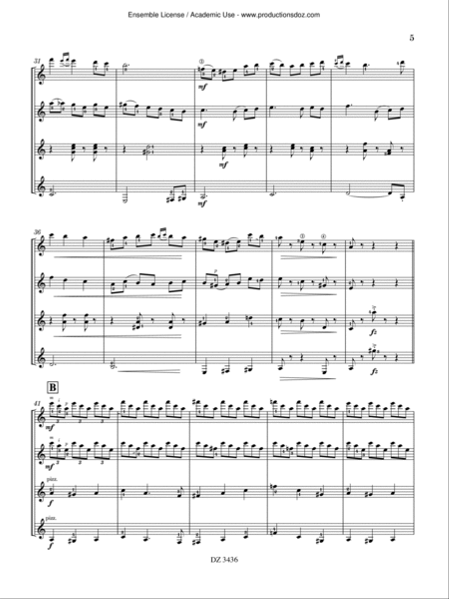 La java des rétros La java des rétros Guitar Ensemble scores gallery preview page 5