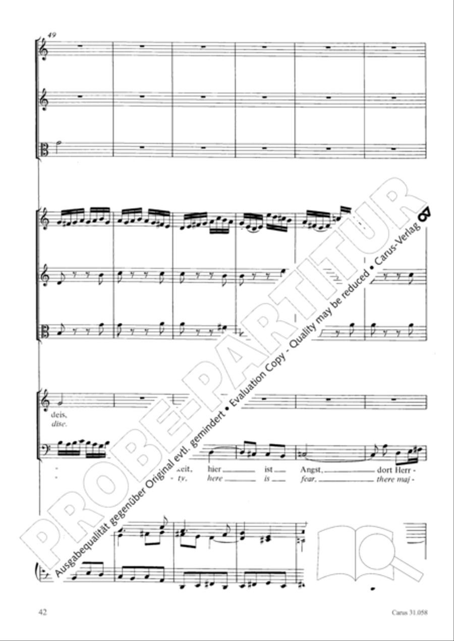 O God, what glut of care and pain (Ach Gott, wie manches Herzeleid) Orchestra scores gallery preview page 43