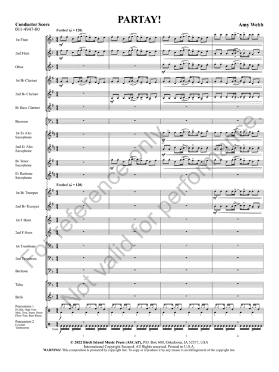Partay! Concert Band scores gallery preview page 4