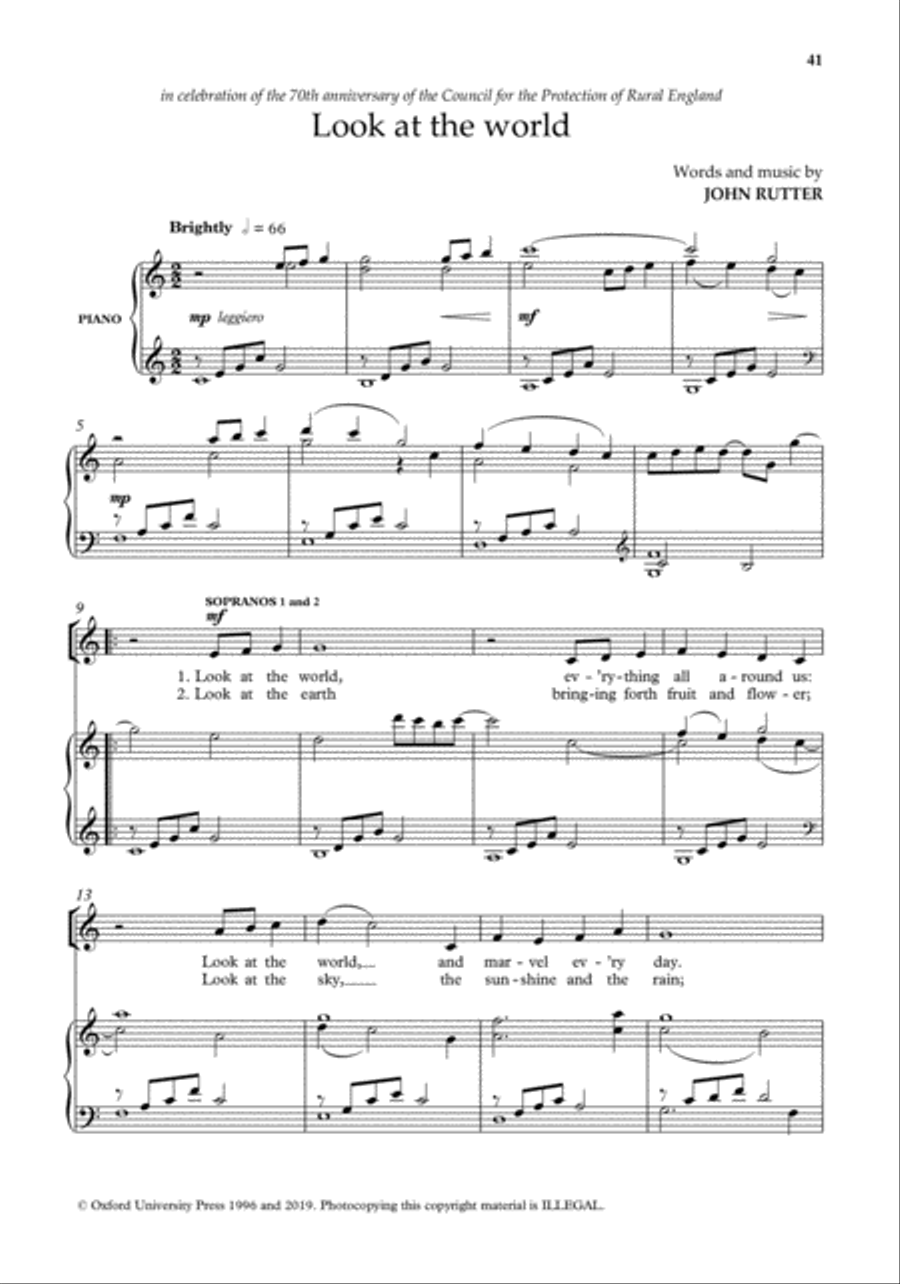 Anthems and Choral Songs for upper-voice choirs 3-Part scores gallery preview page 6