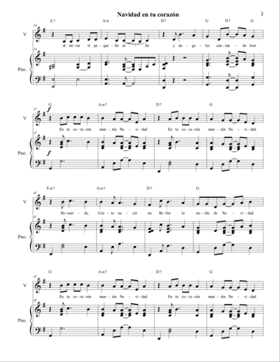 Navidad en tu corazón - Solo vocal para mujeres Voice Solo scores gallery preview page 4