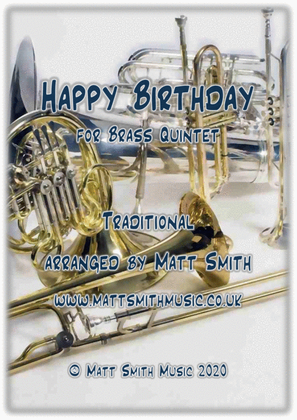 Book cover for Happy Birthday - BRASS QUINTET