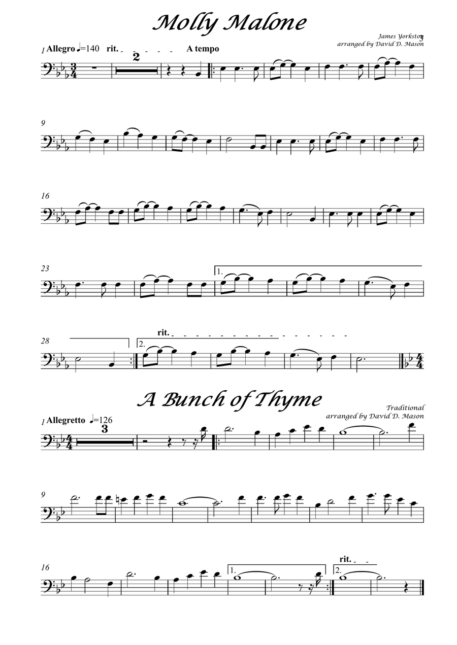 Three Irish Drinking Songs - Bassoon and Piano Bassoon Solo scores gallery preview page 3
