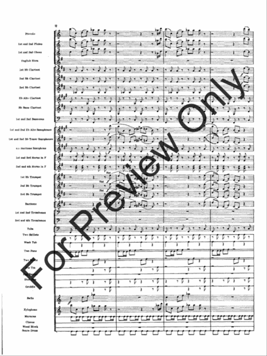 Variations On A Kitchen Sink Concert Band scores gallery preview page 15