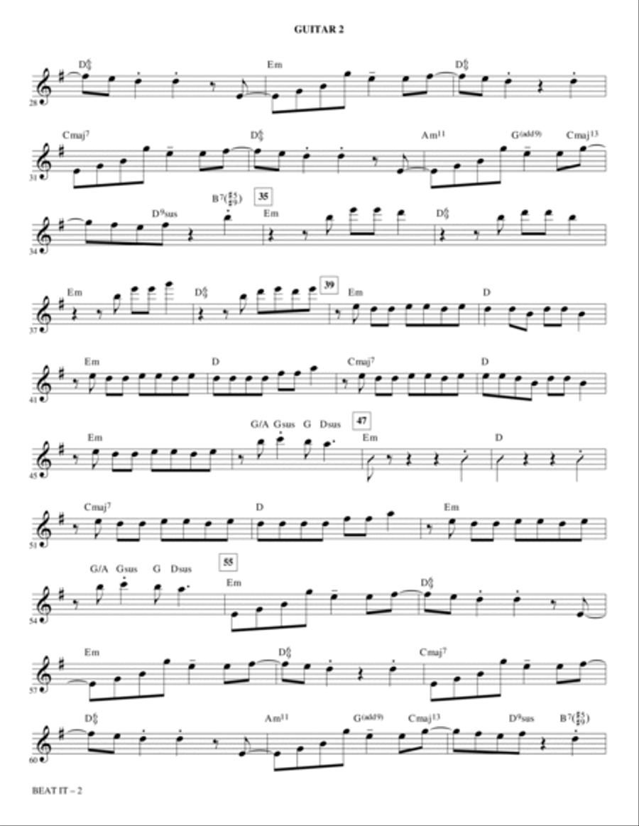 Beat It - Guitar 2 Beat It - Guitar 2 Choir scores gallery preview page 2