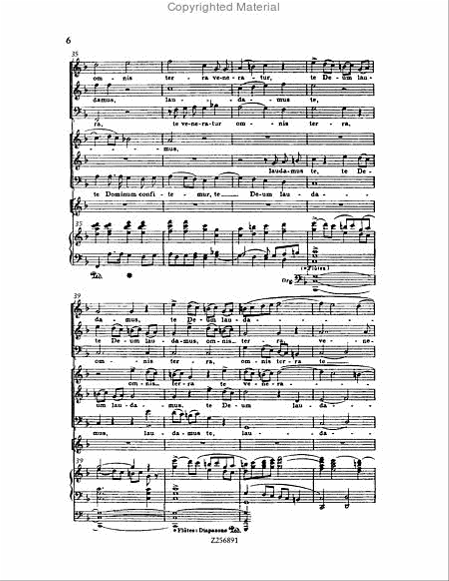 Te Deum, H 118 Choir scores gallery preview page 6
