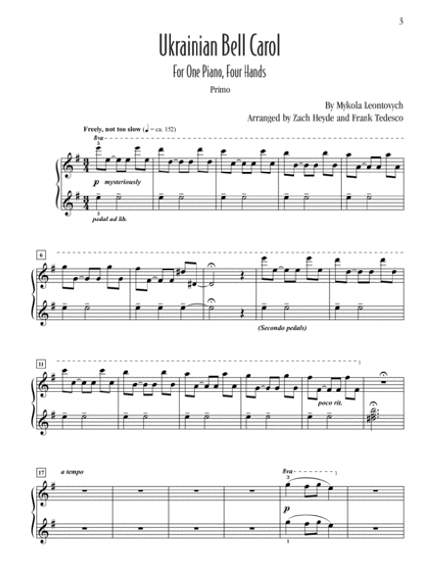 Ukrainian Bell Carol Ukrainian Bell Carol Small Ensemble scores gallery preview page 3