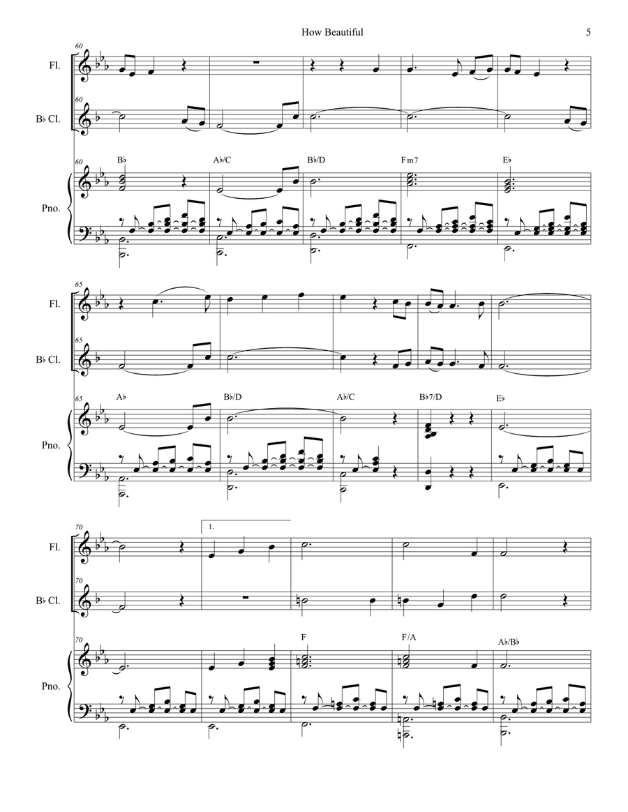 How Beautiful Woodwind Duet scores gallery preview page 5