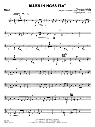 Book cover for Blues in Hoss Flat (Blues in Frankie's Flat) (arr. Mark Taylor) - Trumpet 4