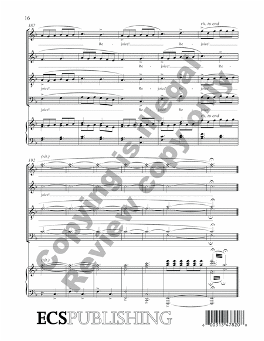Rejoice!: 3. Good Christian Friends Rejoice! 4-Part scores gallery preview page 20