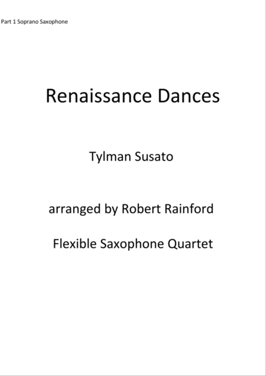 Renaissance Dances Saxophone Ensemble scores gallery preview page 5