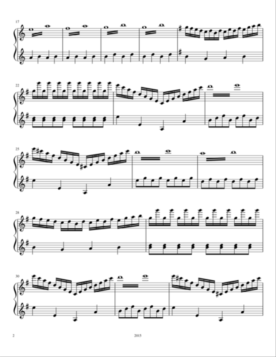 Breakout Piano Solo scores gallery preview page 2