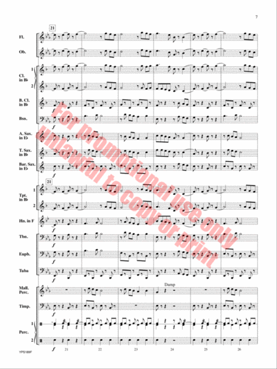 Renaissance Canzona Concert Band scores gallery preview page 8
