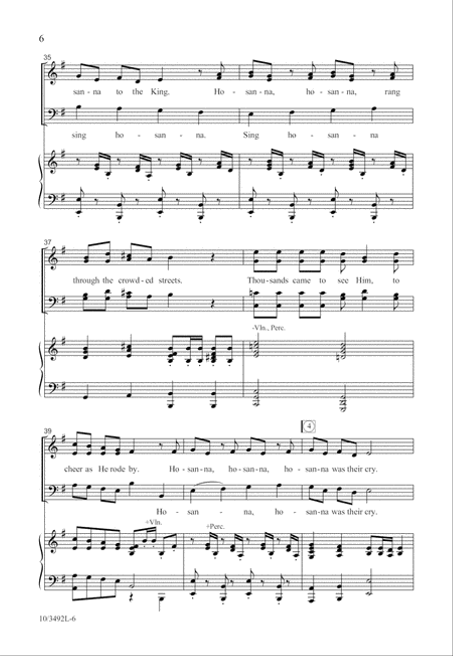 Hosanna, Hosanna! Hosanna, Hosanna! 4-Part scores gallery preview page 6