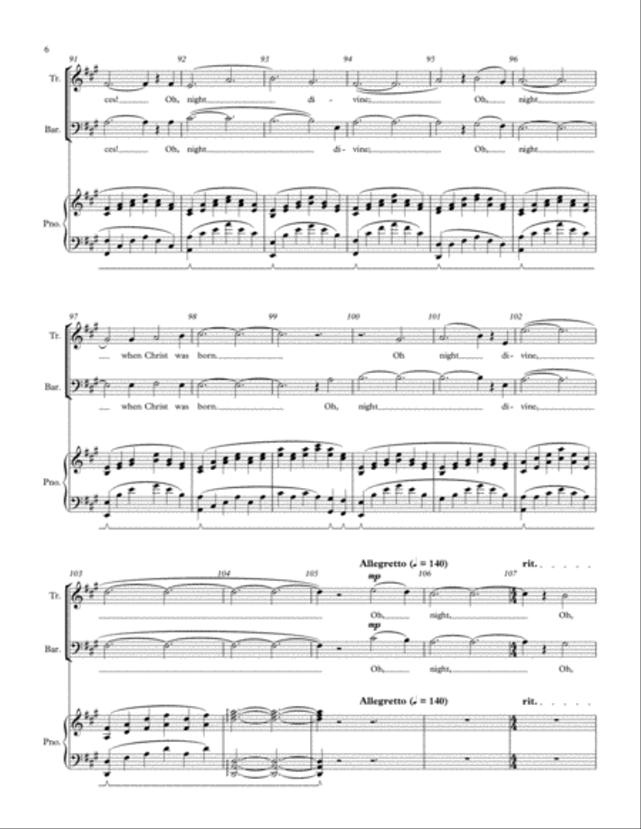 O Holy Night (Vocal Duet, Piano) Piano scores gallery preview page 6