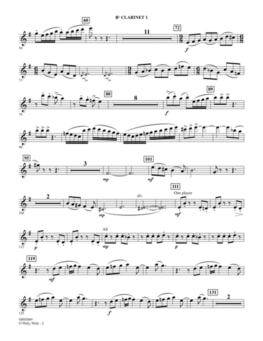 O Waly Waly (A Rhapsody For Band) - Bb Clarinet 1