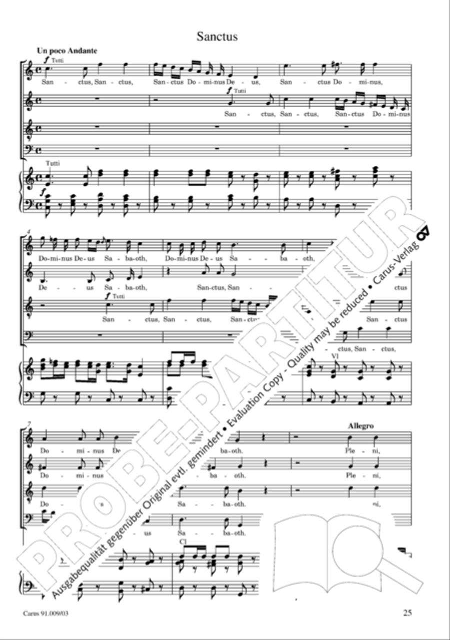 Missa Sancti Gabrielis 4-Part scores gallery preview page 26