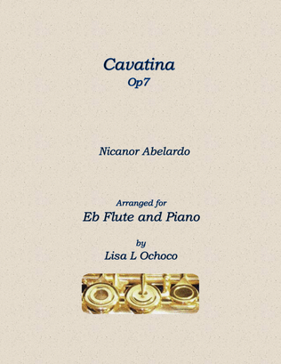 Book cover for Cavatina Op7 for Eb Flute and piano