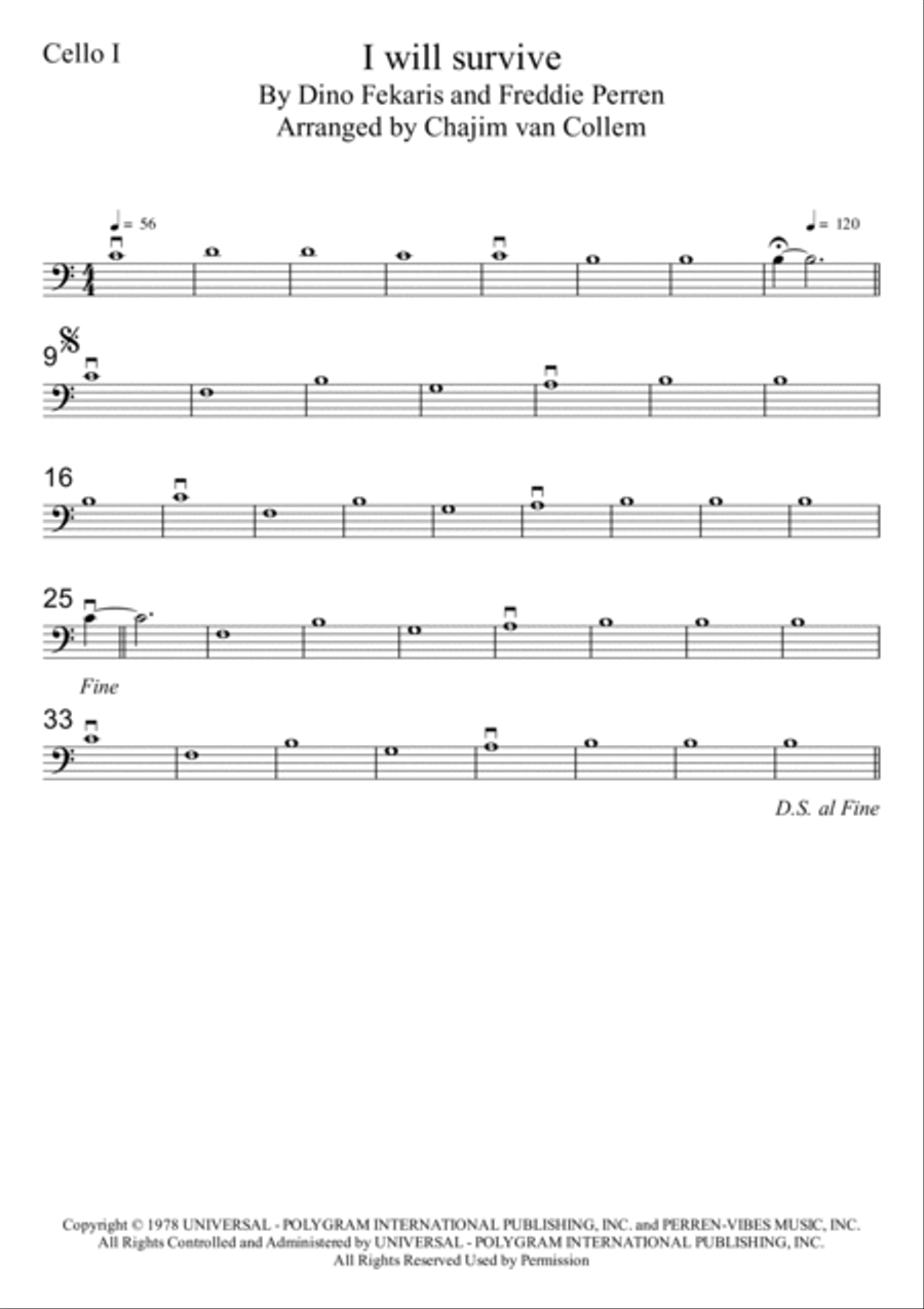 I Will Survive String Quartet scores gallery preview page 4