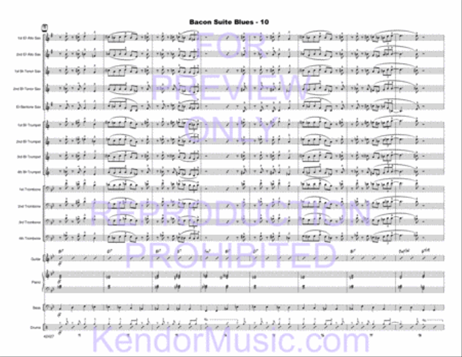 Bacon Suite Blues Jazz Ensemble scores gallery preview page 12