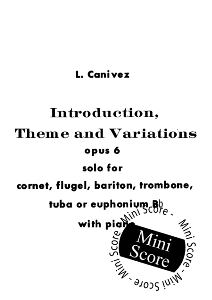 Introduction, Theme and Variations Piano Accompaniment scores gallery preview page 3