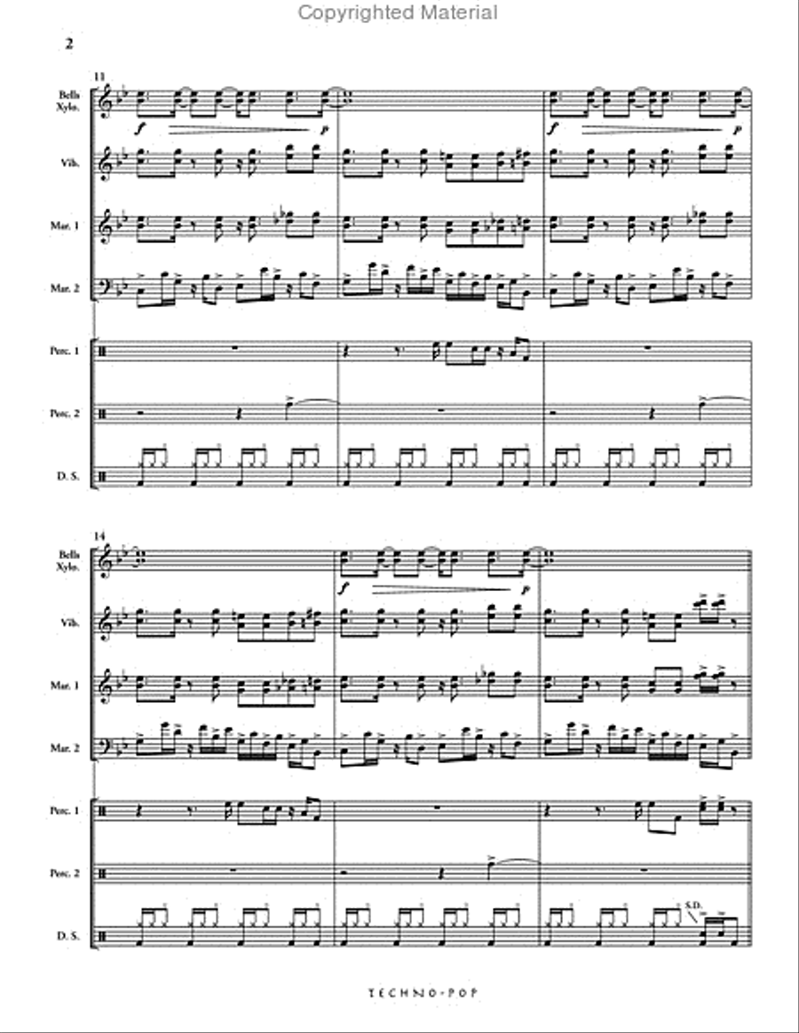 Techno-Pop Percussion Ensemble scores gallery preview page 3