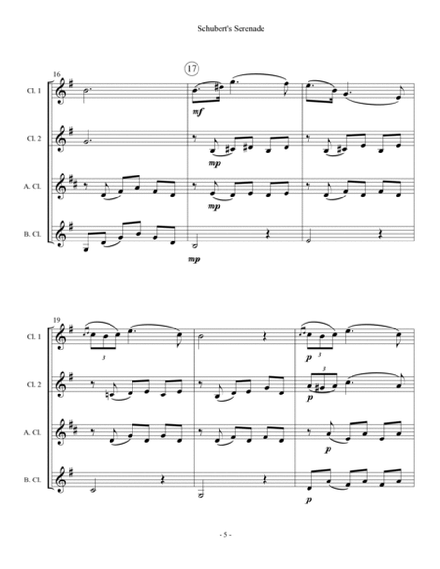 Schubert's Serenade - Clarinet Quartet image number null