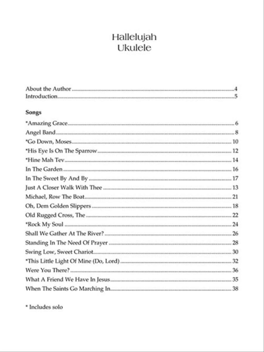 Hallelujah Ukulele Guitar Tablature scores gallery preview page 3