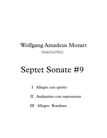 Sonate #9 in D major image number null