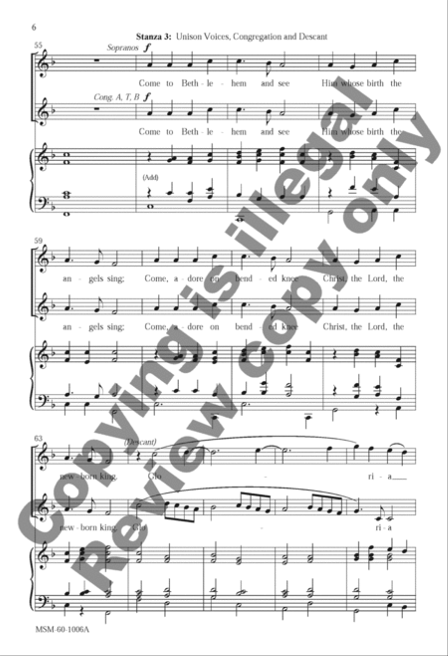 Angels We Have Heard on High (Choral Score) 4-Part scores gallery preview page 7