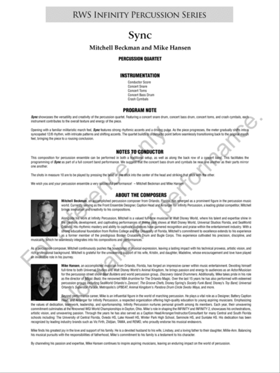 Sync Sync Percussion Ensemble scores gallery preview page 3