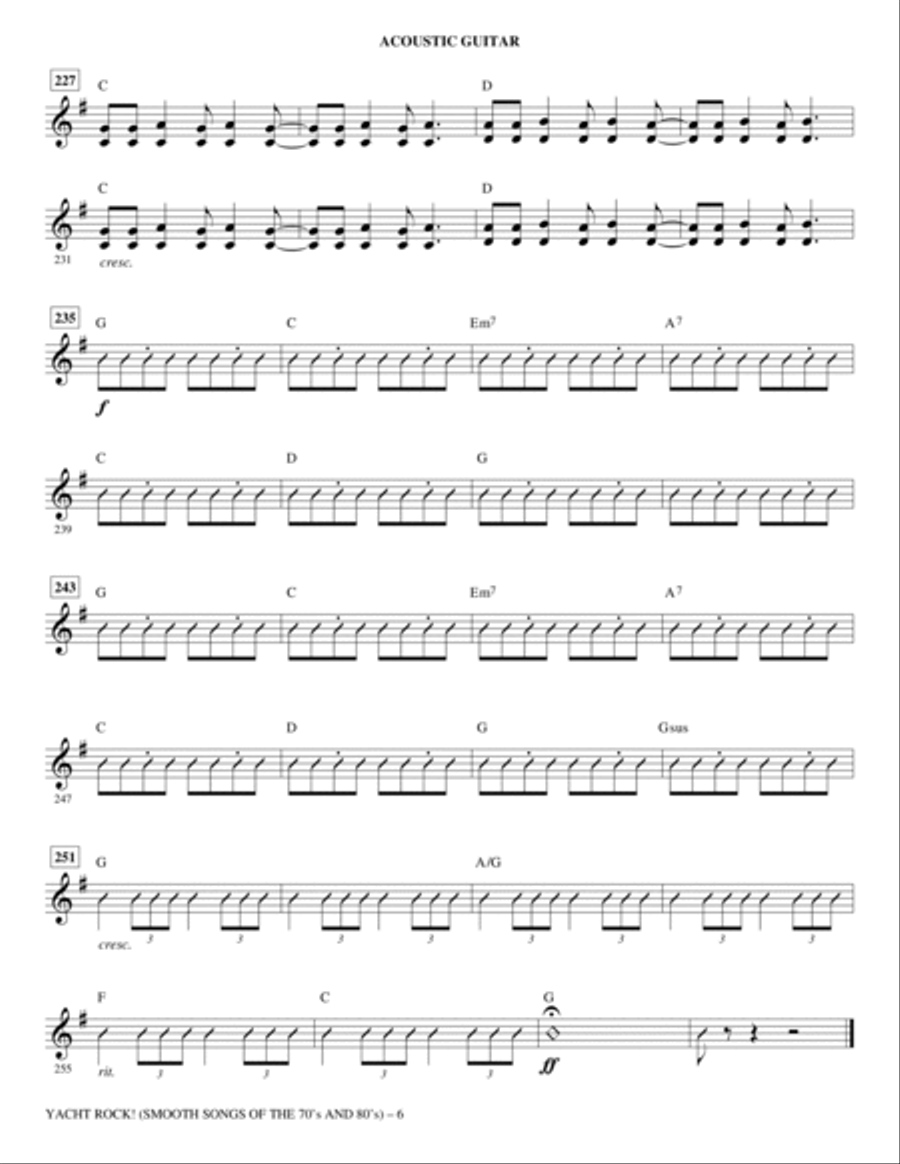 Yacht Rock! (Smooth Songs of the '70s and '80s) - Acoustic Guitar Choir scores gallery preview page 6
