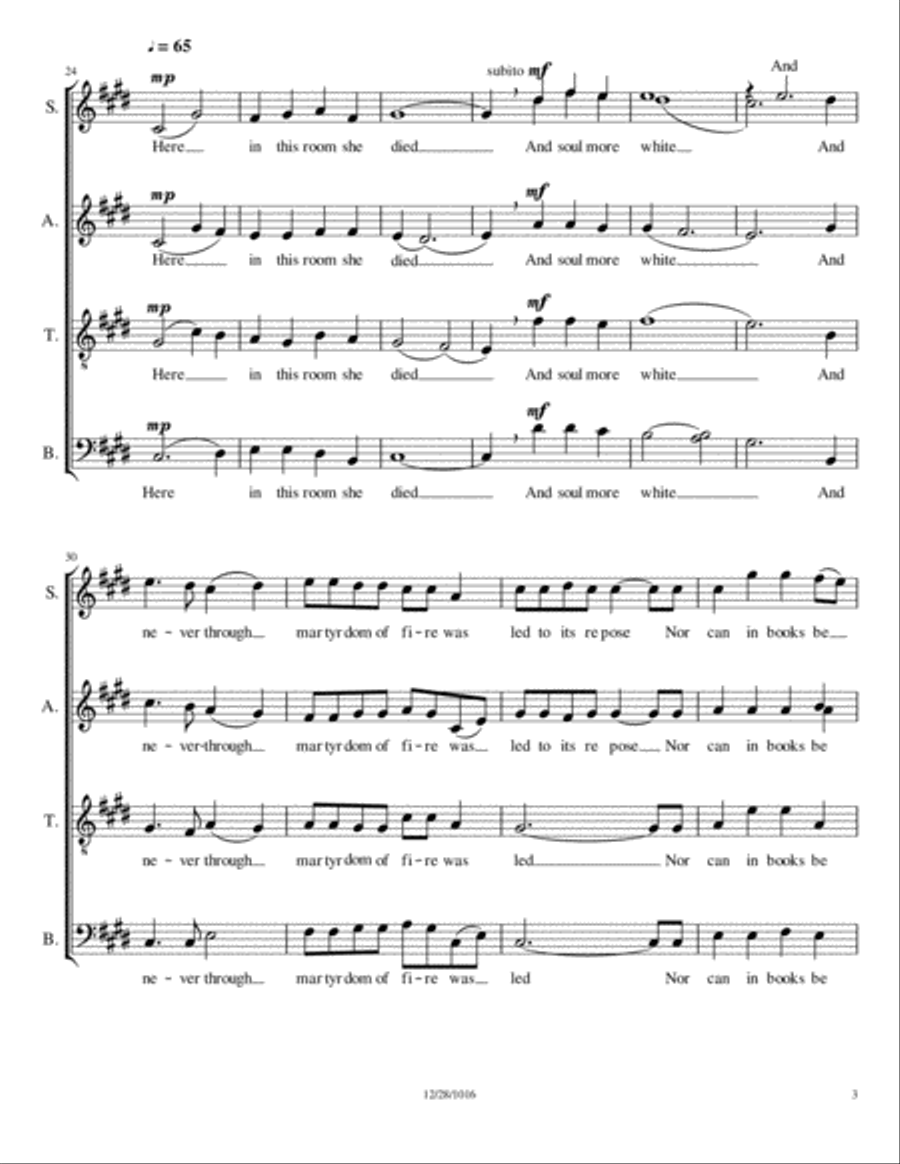 The Cross of Snow 4-Part scores gallery preview page 3