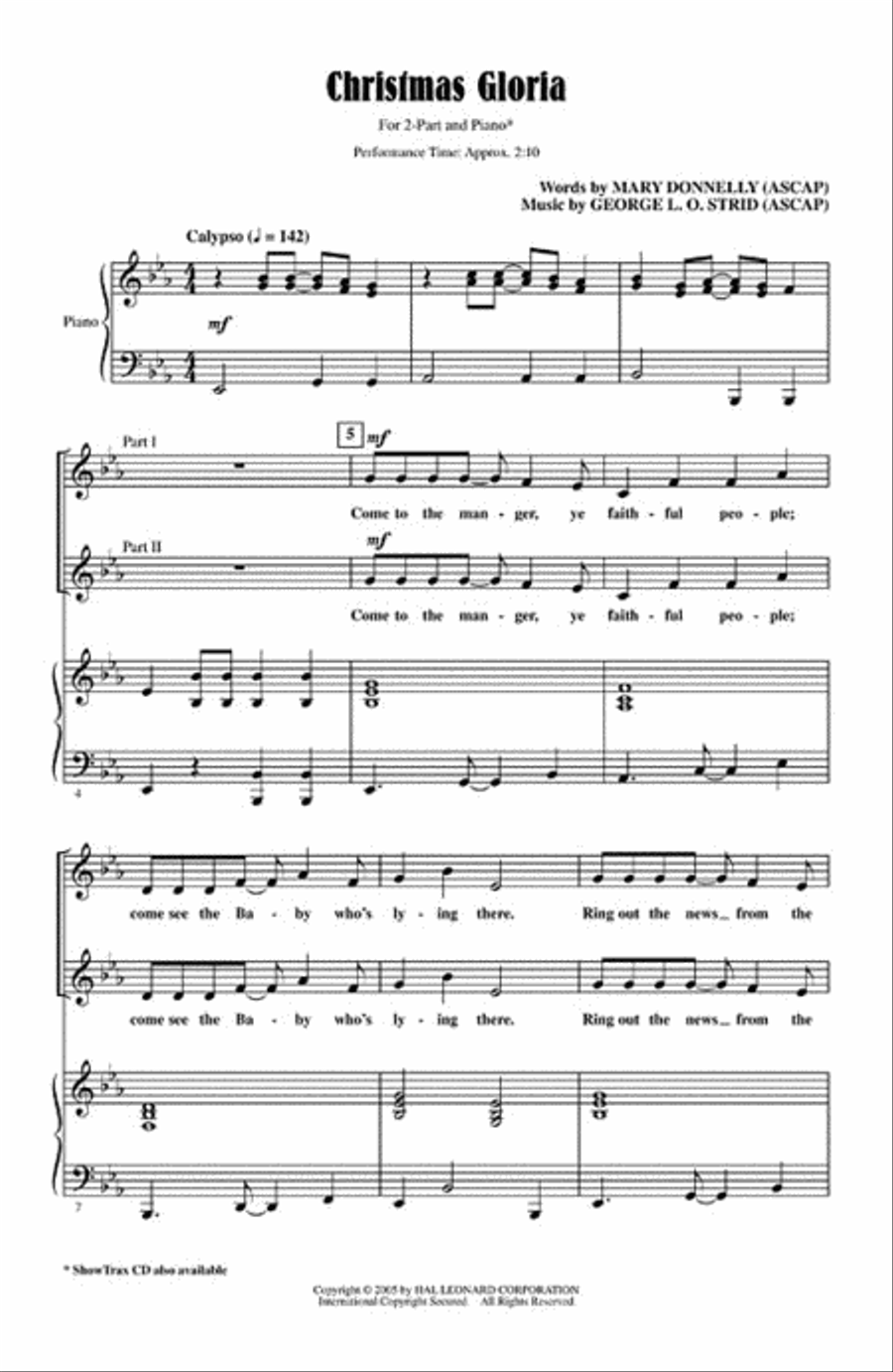 Christmas Gloria 2-Part scores gallery preview page 2