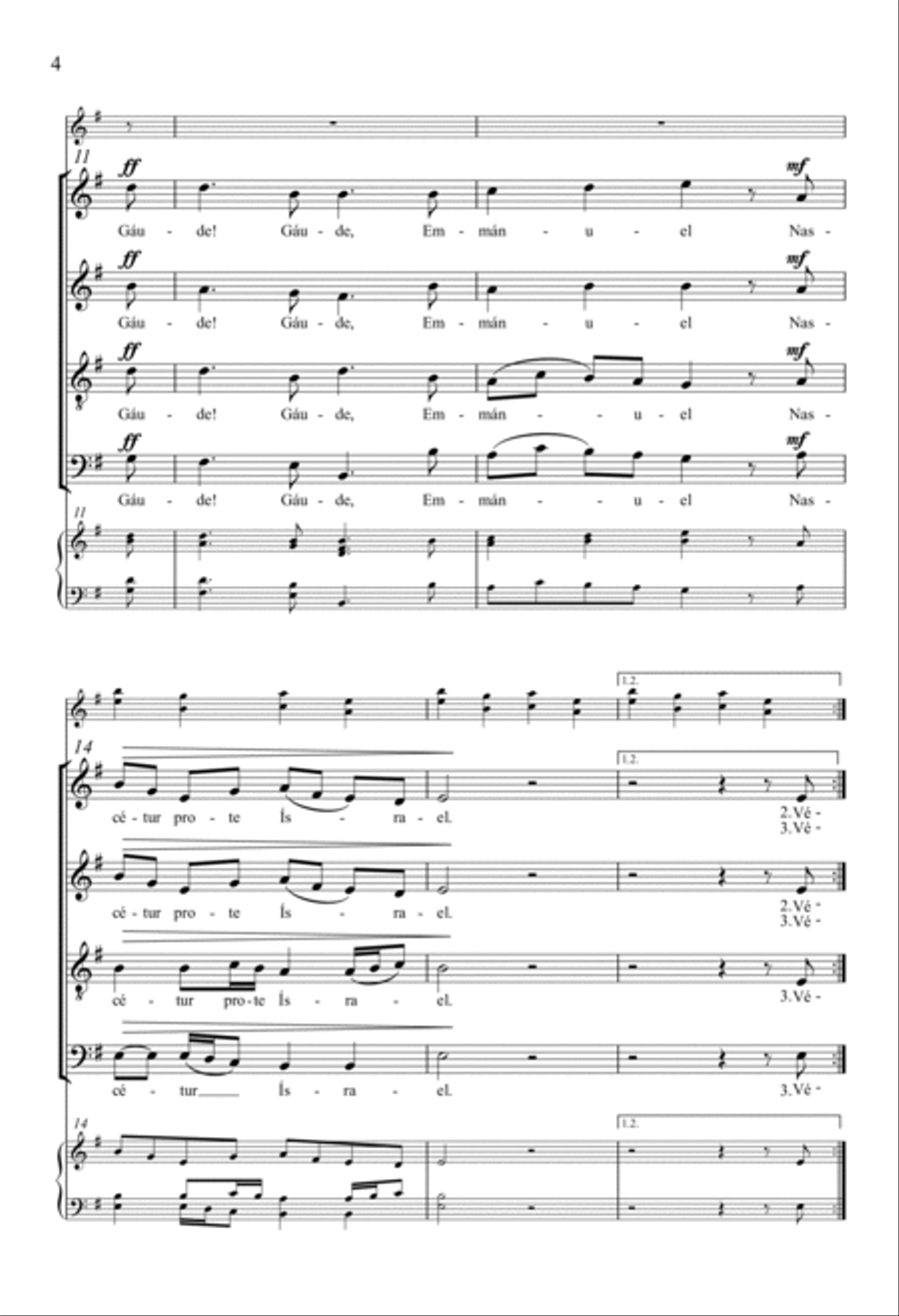 Veni, Veni Emmanuel Veni, Veni Emmanuel 4-Part scores gallery preview page 3