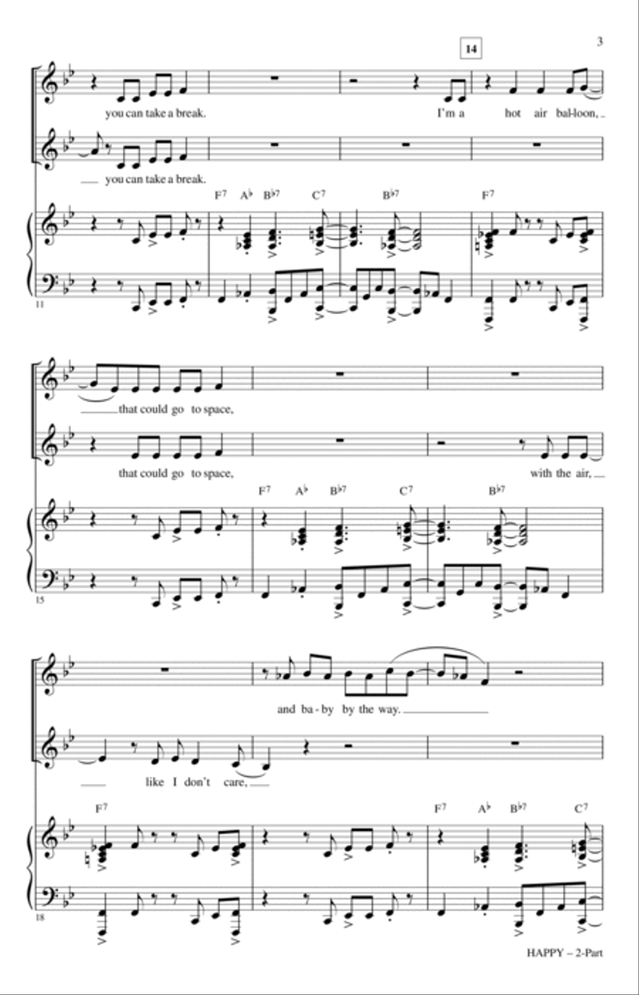 Happy Happy 2-Part scores gallery preview page 2