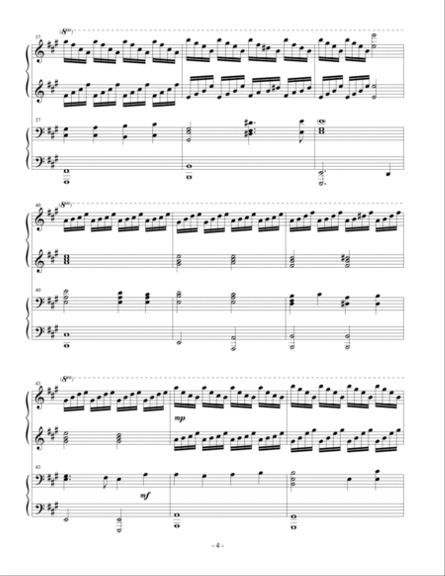 Oh, Come, All Ye Faithful (Piano Duet 1P/4H) 1 Piano, 4-Hands scores gallery preview page 5