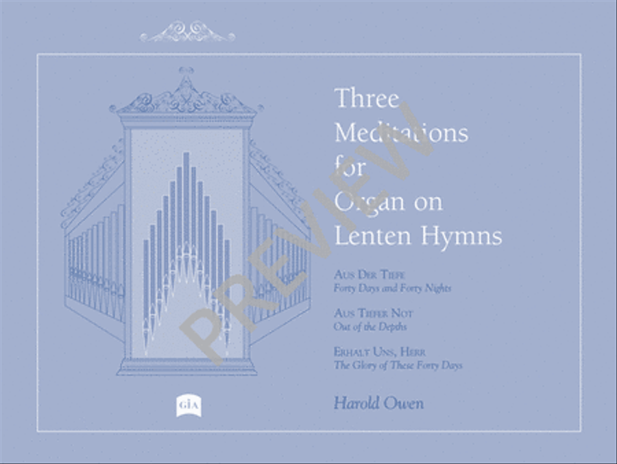 Three Meditations for Organ on Lenten Hymns Organ scores gallery preview page 2