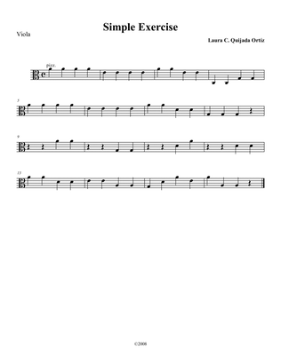 Simple Exercise for string orchestra. Open strings and first finger. VIOLA PART.