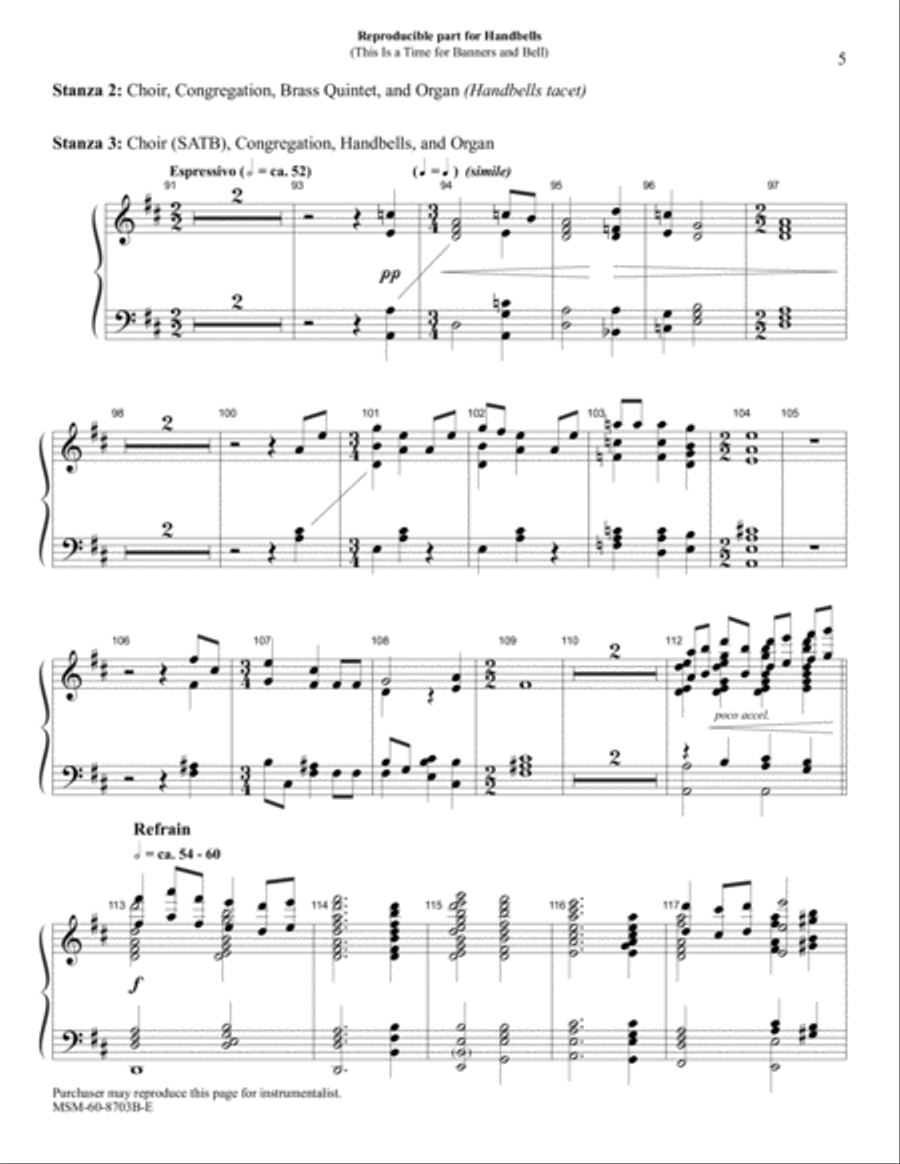 This Is a Time for Banners and Bells Choir scores gallery preview page 4