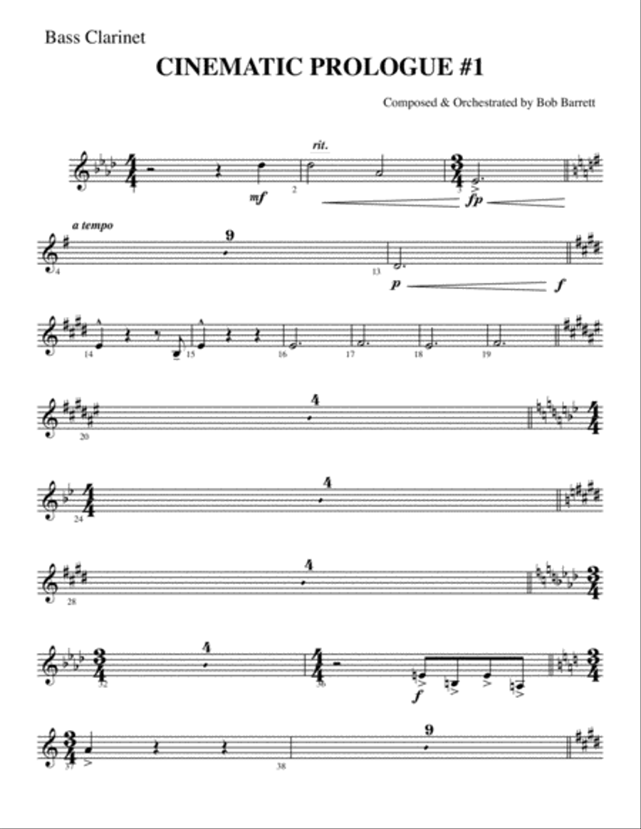 CINEMATIC PROLOGUE #1 Full Orchestra scores gallery preview page 1