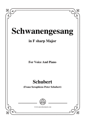 Schubert-Schwanengesang,Op.23 No.3,in F sharp Major,for Voice&Piano