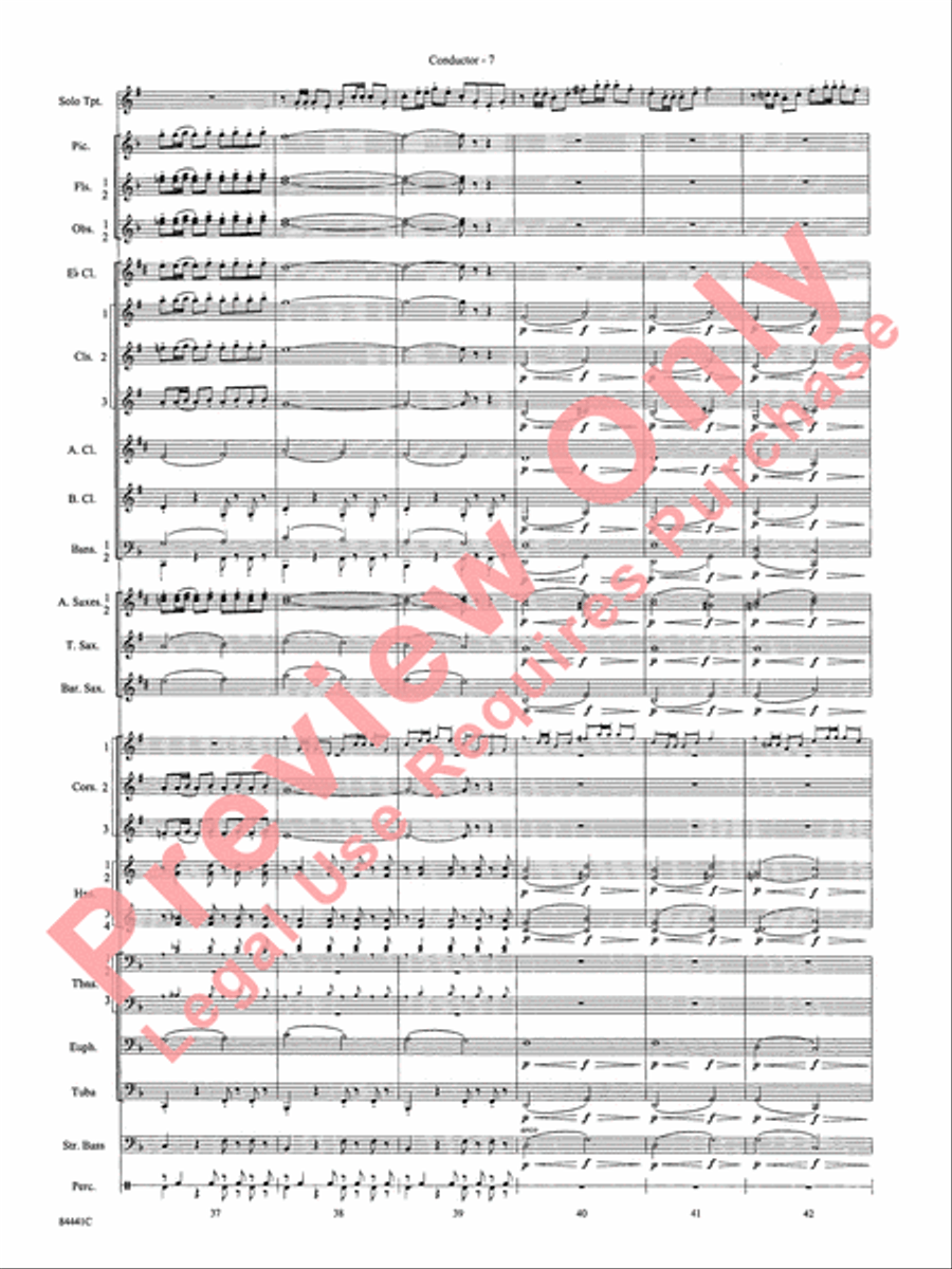 Trumpeter's Lullaby Concert Band scores gallery preview page 10