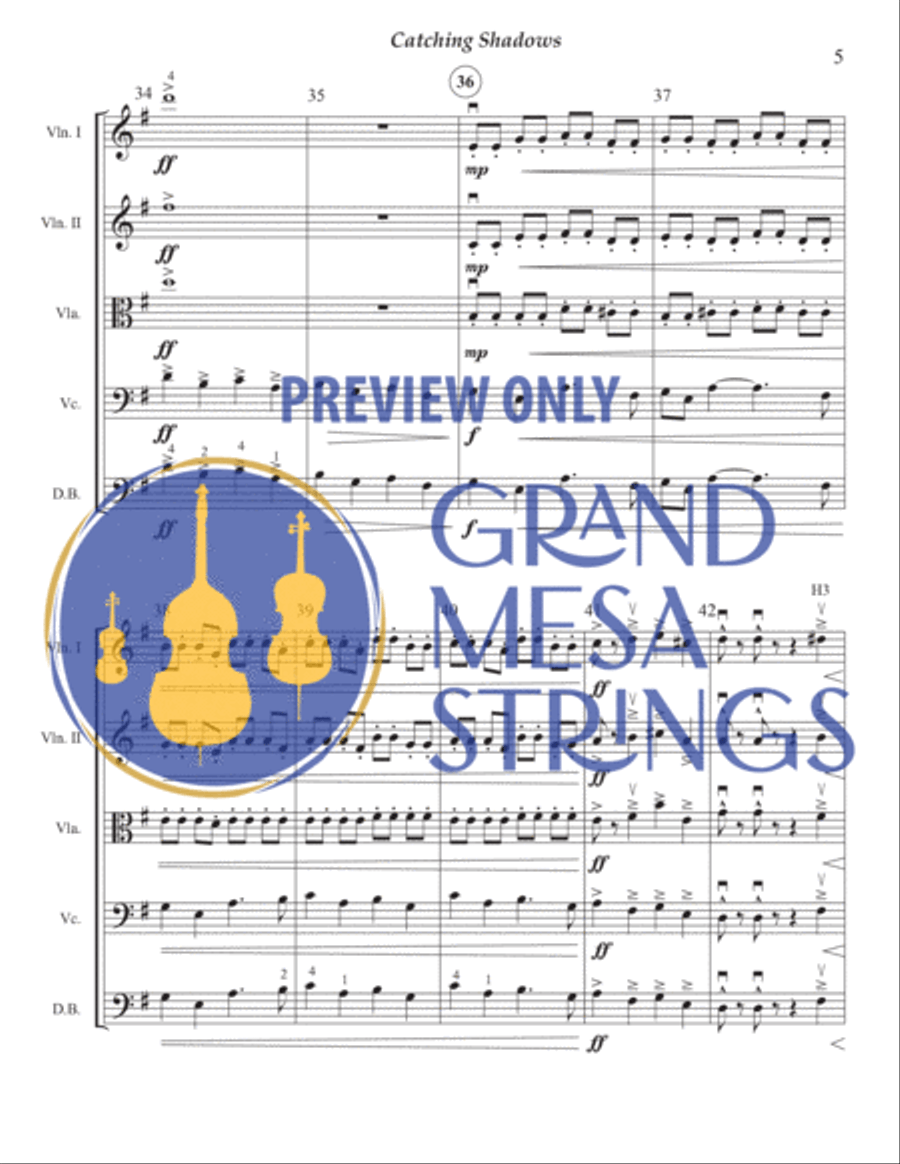 Catching Shadows String Orchestra scores gallery preview page 6
