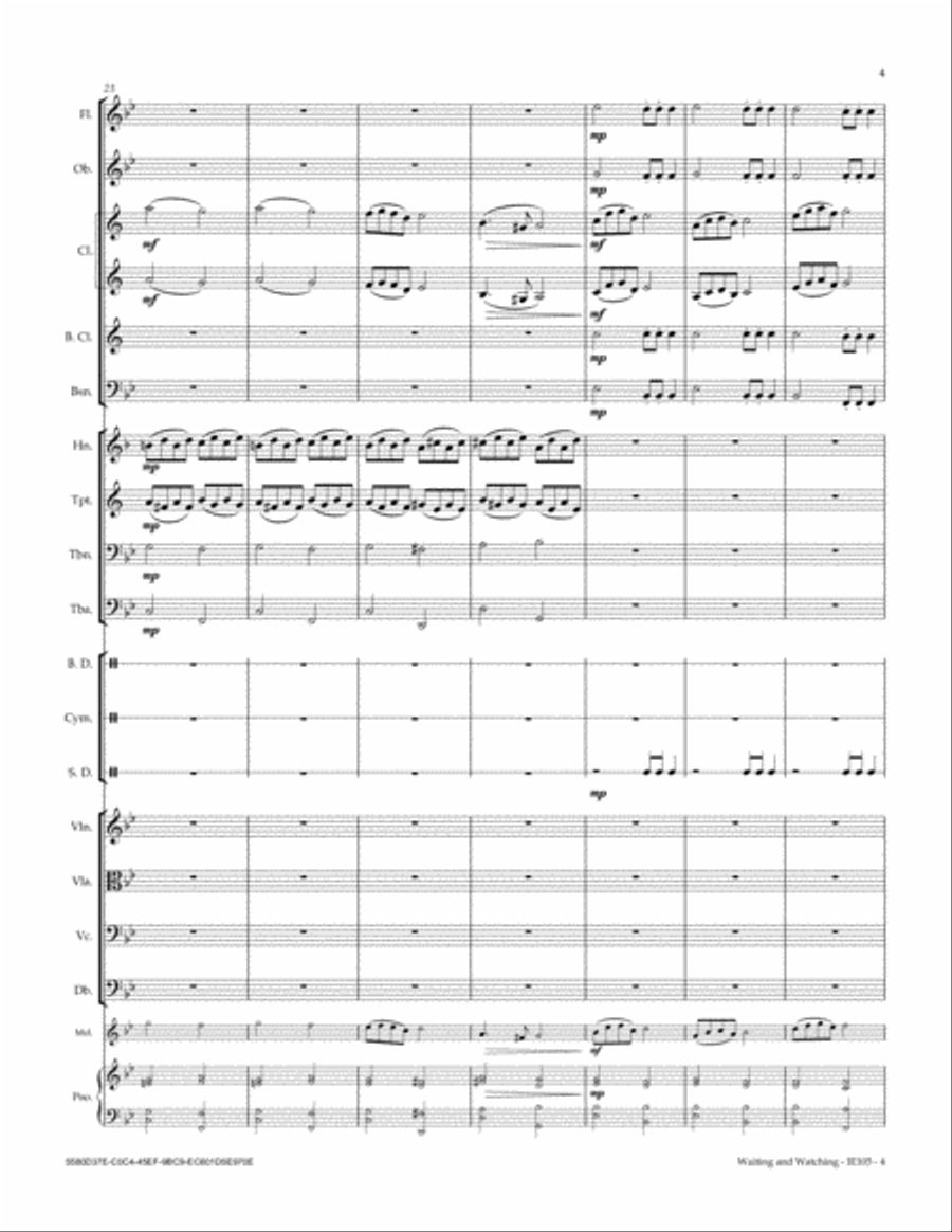 Waiting And Watching Full Orchestra scores gallery preview page 5