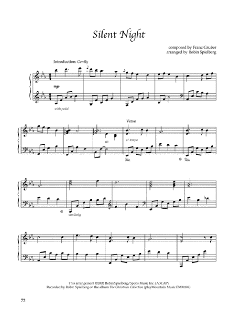 Silent Night - Solo Piano Piano Solo scores gallery preview page 1